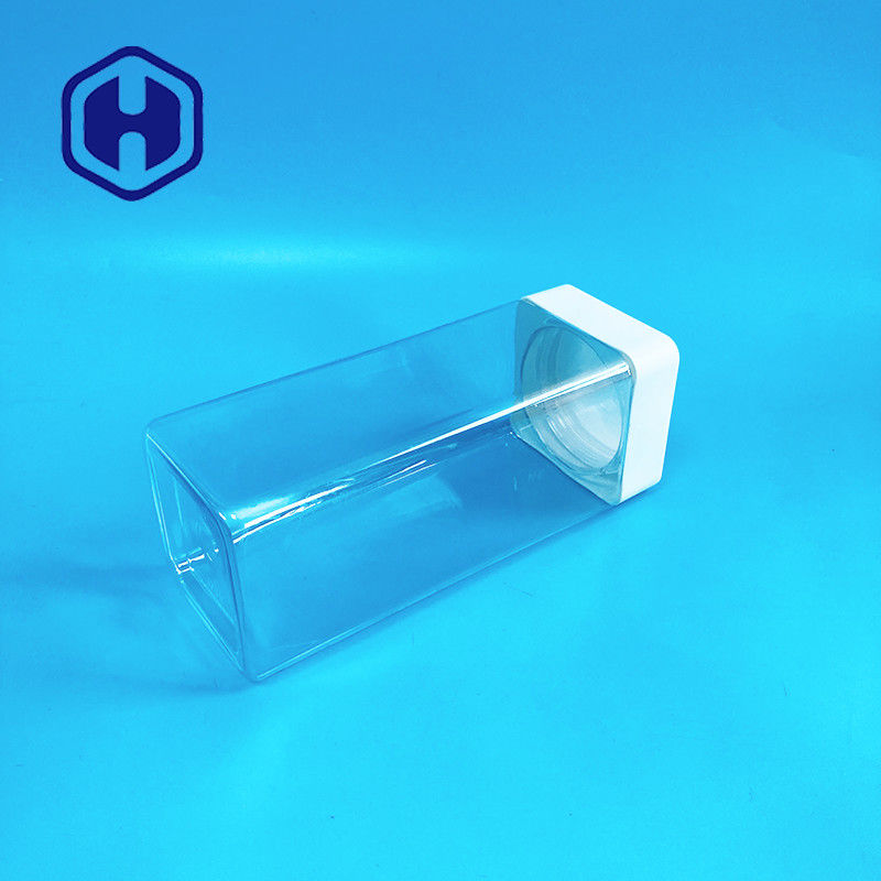 1140ml স্কয়ার প্লাস্টিকের জার স্ক্রু টপ সুইট বার ফুড গ্রেড উইথ লাইনার লিক প্রুফ