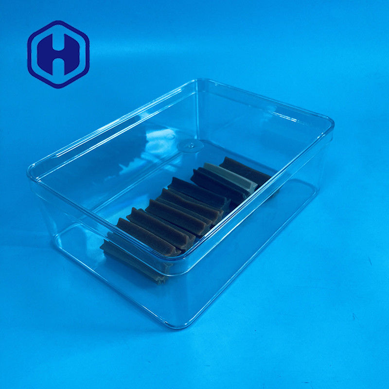 ১১৮০ মিলি পিইটি এককালীন প্যাকেজিং বক্স বড় আকারের আয়তক্ষেত্রাকার প্লাস্টিকের খাদ্য চকোলেট প্যাকেজিং বক্স