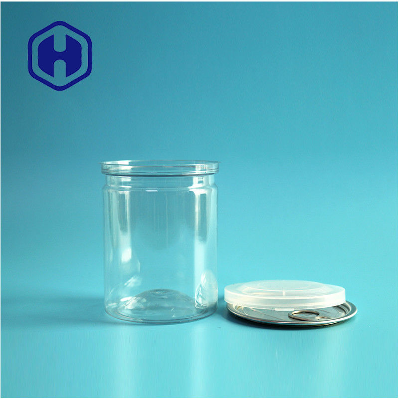 স্বচ্ছ বায়ুরোধী পিইটি সহজ খোলা ক্যান প্লাস্টিক / পিইটি ফুড ক্যান ফুকেট প্রুফ প্যাকেজিং জন্য