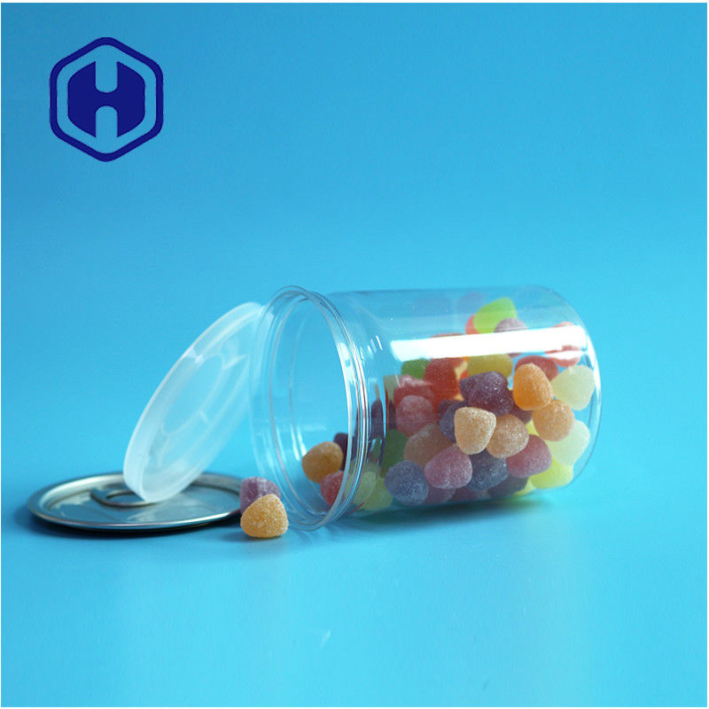 স্বচ্ছ বায়ুরোধী পিইটি সহজ খোলা ক্যান প্লাস্টিক / পিইটি ফুড ক্যান ফুকেট প্রুফ প্যাকেজিং জন্য