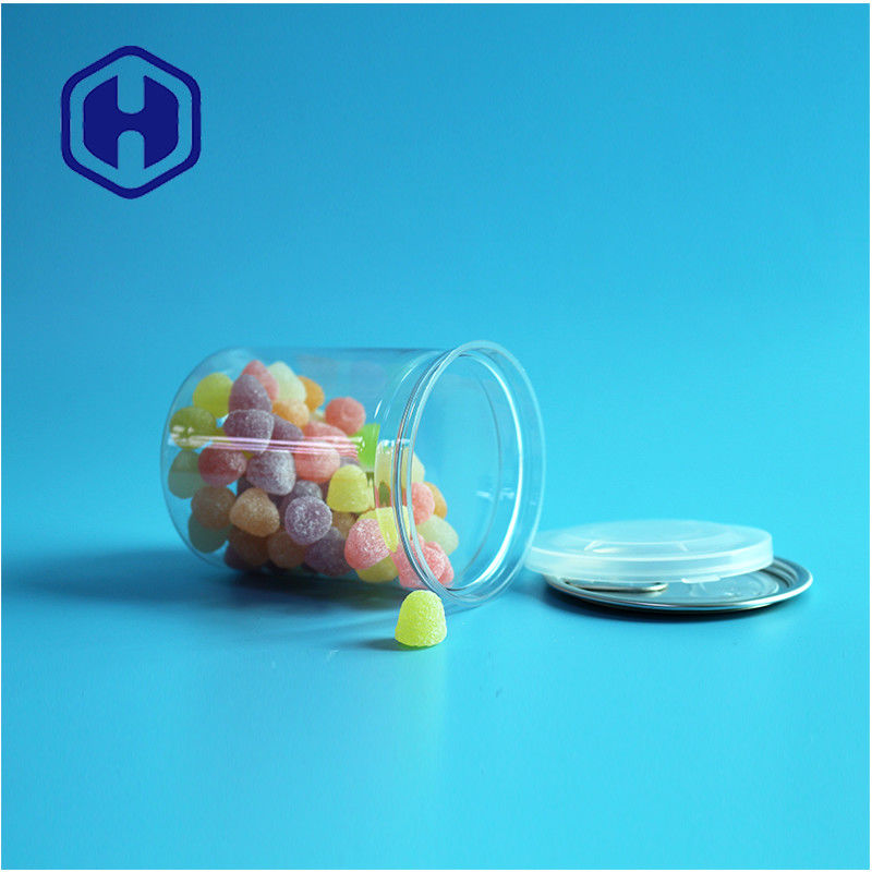 স্বচ্ছ বায়ুরোধী পিইটি সহজ খোলা ক্যান প্লাস্টিক / পিইটি ফুড ক্যান ফুকেট প্রুফ প্যাকেজিং জন্য