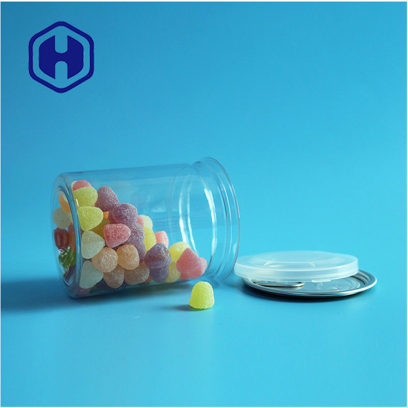 স্বচ্ছ বায়ুরোধী পিইটি সহজ খোলা ক্যান প্লাস্টিক / পিইটি ফুড ক্যান ফুকেট প্রুফ প্যাকেজিং জন্য