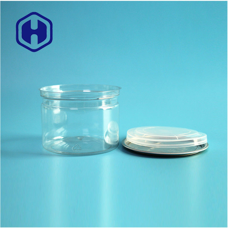 ক্যান্ডি চকোলেট স্ন্যাক 250ml 8oz স্বচ্ছ স্বচ্ছ পিইটি ক্যান সহজ খোলা শেষ সঙ্গে খাদ্য প্যাকেজিং