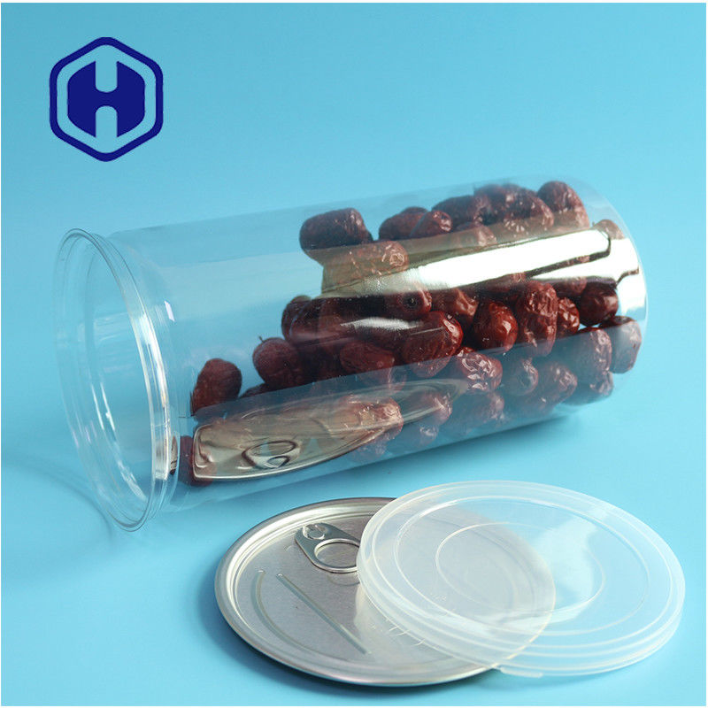 1400 মিলি বিগ পপমাক্স বাদাম স্বচ্ছ প্লাস্টিক স্বচ্ছ পিইটি ক্যান সহজে খোলা শেষ