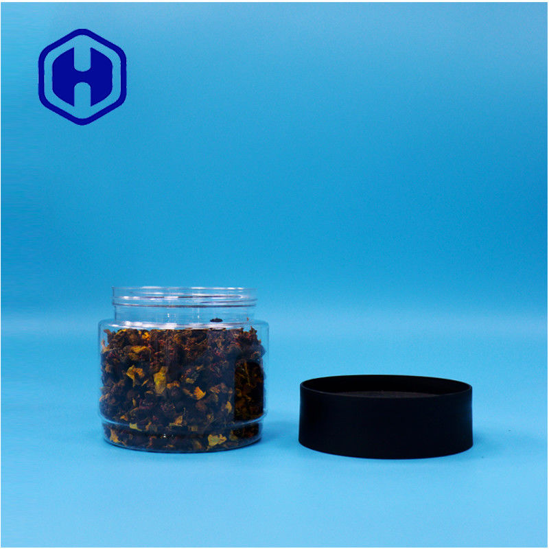 400 মিলি গোলাকার খাদ্য গ্রেড পিইটি প্লাস্টিকের জার খাদ্যের জন্য প্রজাপতি মটরশুটি লোটাস বীজ সাগো ভুট্টা