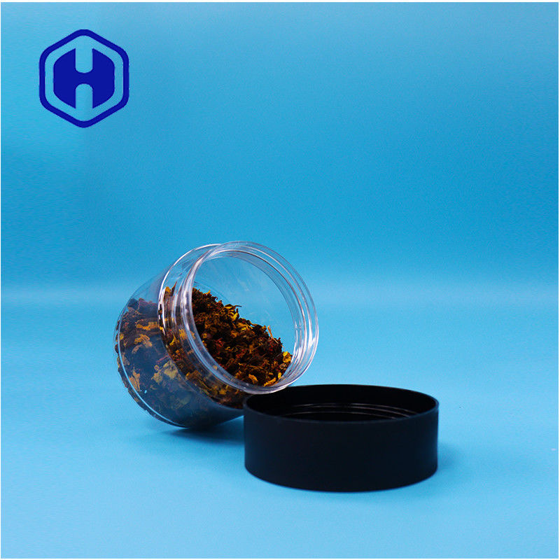 400 মিলি গোলাকার খাদ্য গ্রেড পিইটি প্লাস্টিকের জার খাদ্যের জন্য প্রজাপতি মটরশুটি লোটাস বীজ সাগো ভুট্টা