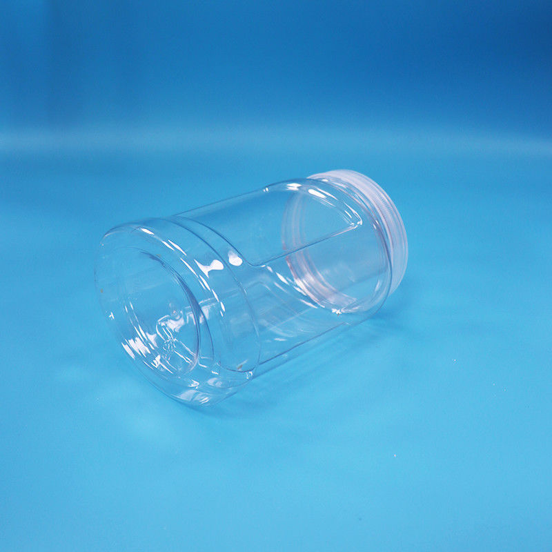 ফুড গ্রেড টেম্পার প্রুফ ক্যাপ ফুড বাদামের জন্য স্বচ্ছ পিইটি প্লাস্টিকের জার ক্যান্ডি নুডলস