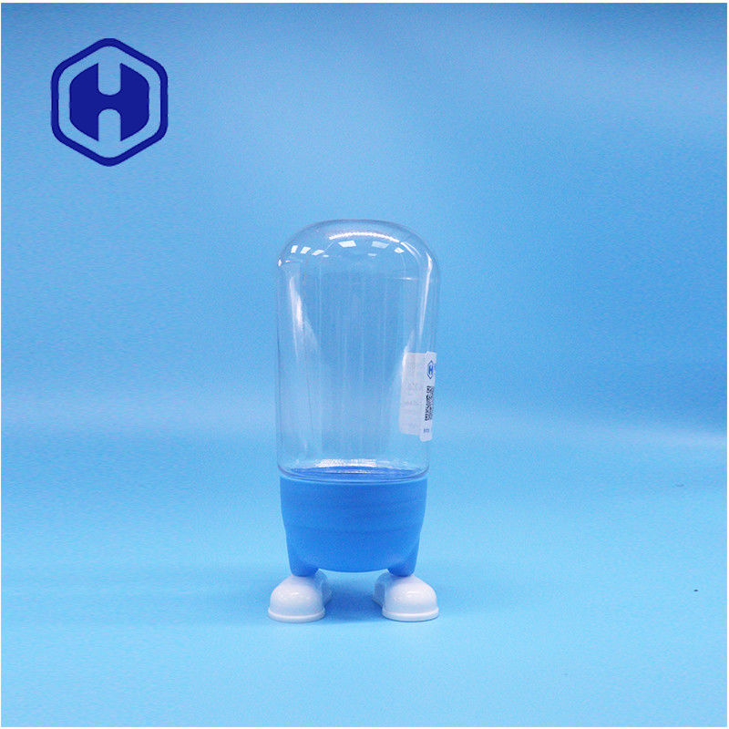 অনন্য আকৃতির প্লাস্টিক খাদ্য গ্রেড মিষ্টি চিনি কুকিজ উপহার পরিষ্কার জার ফ্যান্সি স্ক্রু ঢাকনা