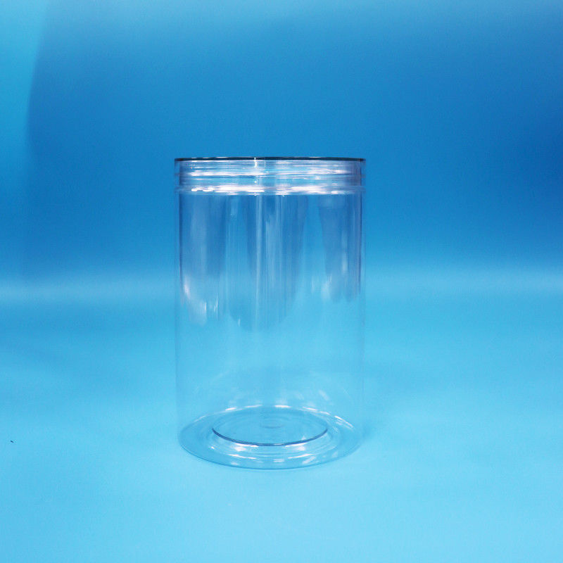 35.5oz ফুড গ্রেড ফুড ক্যান্ডি বাদাম পরিষ্কার সিলিন্ডার বৃত্তাকার পিইটি প্লাস্টিকের জার পরিষ্কার স্ক্রু ঢাকনা