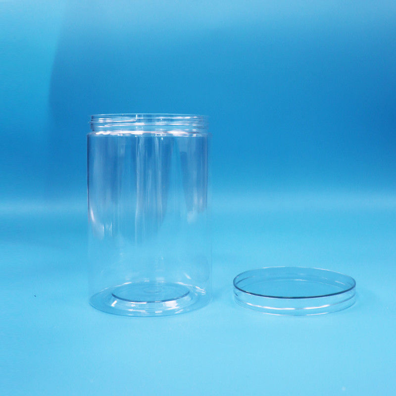35.5oz ফুড গ্রেড ফুড ক্যান্ডি বাদাম পরিষ্কার সিলিন্ডার বৃত্তাকার পিইটি প্লাস্টিকের জার পরিষ্কার স্ক্রু ঢাকনা