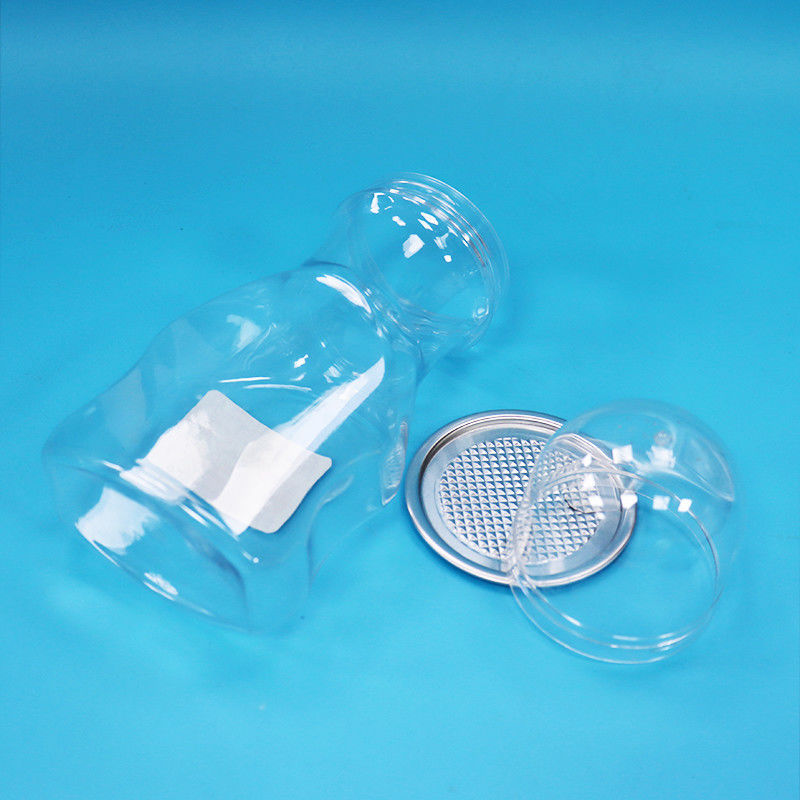 নতুন আকৃতি ডিজাইন শিশু খাদ্য হার্ড ক্যান্ডি স্ক্রু ঢাকনা পরিষ্কার প্লাস্টিক পিইটি খাদ্য গ্রেড জার