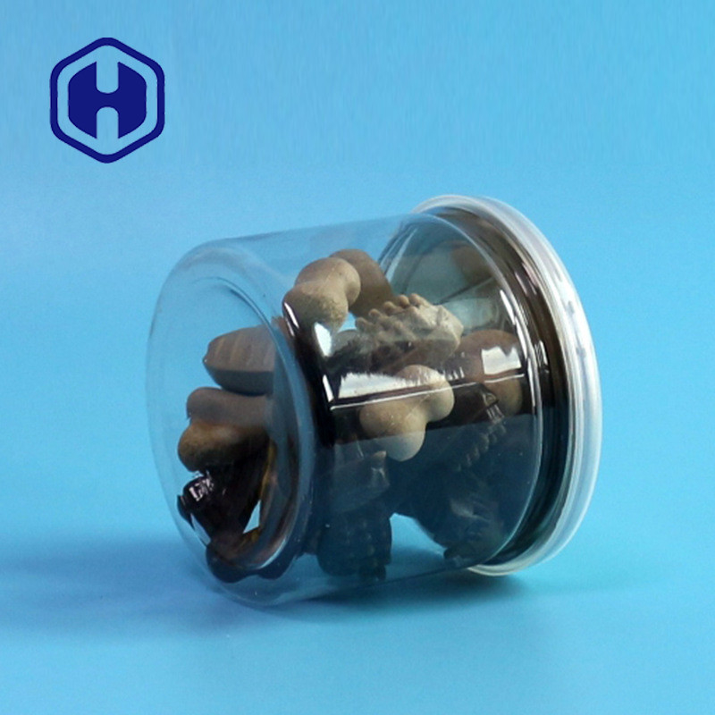 307# 280ml ক্লিয়ার প্লাস্টিকের ক্যান PET EOE ঢাকনা ক্যানিং সামুদ্রিক খাবার ক্যাভিয়ার আদা আখরোট বাদাম