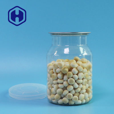 কাস্টম 510ml ক্লিয়ার পিইটি ক্যান জন্য বাদাম প্যাকিং সহজ খোলা এবং আনা