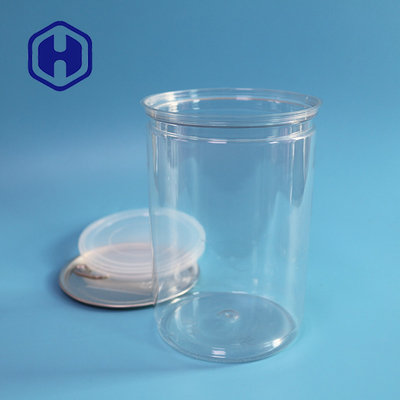 অ্যালুমিনিয়াম ঢাকনা 1000ml নিষ্পত্তিযোগ্য PET প্লাস্টিক খাদ্য ক্যান পপকর্ন প্যাকেজিং