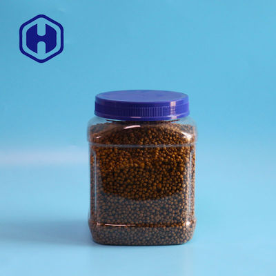 বিস্কুট বাদাম চকোলেট প্যাকিং প্লাস্টিকের জার ওয়াইড মাউথ স্কোয়ার 1930ml 65oz