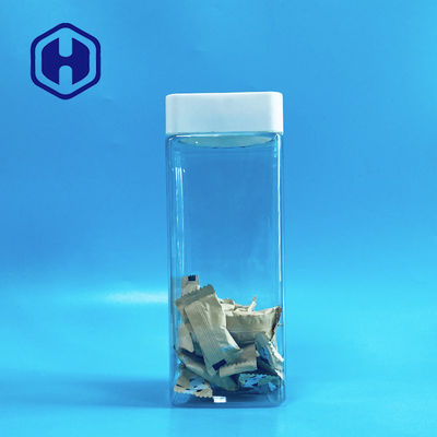 1140ml স্কয়ার প্লাস্টিকের জার স্ক্রু টপ সুইট বার ফুড গ্রেড উইথ লাইনার লিক প্রুফ