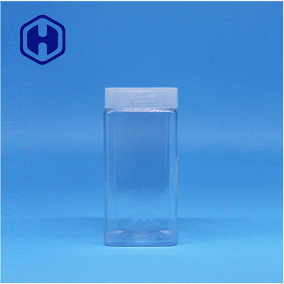 স্বচ্ছ বর্গাকার বাদাম মাখন ব্লুবেরি জ্যাম কোকাও প্যাস্ট পিইটি জার স্ক্রু শীর্ষ ঢাকনা