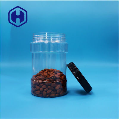 গোলাকার আকারের পরিষ্কার প্লাস্টিকের প্রশস্ত মুখ শুকনো খাদ্য মিষ্টি মরিচ বাদাম চিনির জার