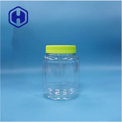 পরিষ্কার ওভাল প্লাস্টিকের উপহার ক্যান্ডি বাদাম নুগ্যাট ললিপপ ফল জেলি জার স্ক্রু ঢাকনা