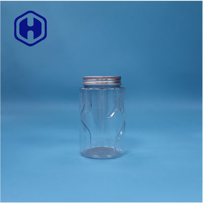 বৃত্তাকার আকারের স্বচ্ছ পিইটি বাদাম মিন্ট মিষ্টি চিনি শিশুর খাবার জার অ্যালুমিনিয়াম শীর্ষ কভার