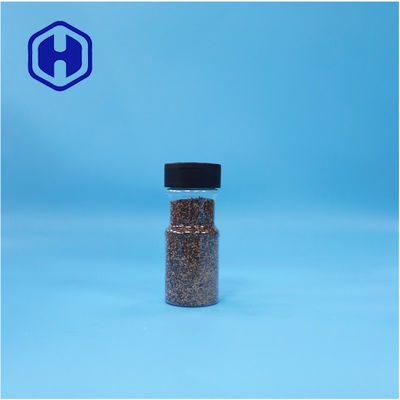 স্বচ্ছ পিইটি সরিষা লবণ কালো মরিচ পাউডার কারি মশলা জার ফ্লিপ টপ ক্যাপ