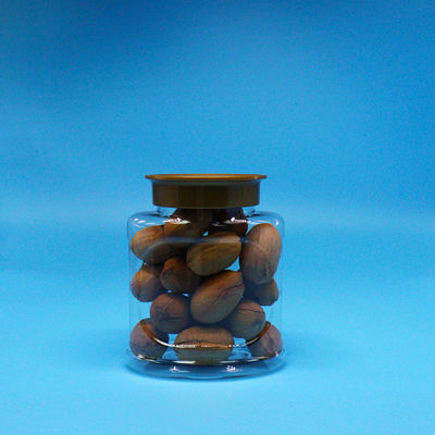 খালি বায়ুরোধী পরিষ্কার পিইটি খাদ্য গ্রেড প্লাস্টিকের জার স্ক্রু ঢাকনা খাদ্য জন্য মিষ্টি কুকি বাদাম