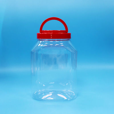 খাবারের নুডলস বিস্কুট ক্যান্ডি প্যাকেজিংয়ের জন্য স্বচ্ছ প্লাস্টিক পিইটি ওয়াইড মাউথ জার