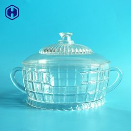 45oz জন্মদিনের উপহার প্লাস্টিক খাদ্য স্টোরেজ জার স্বচ্ছ পরিষ্কার সিলিন্ডার ধারক