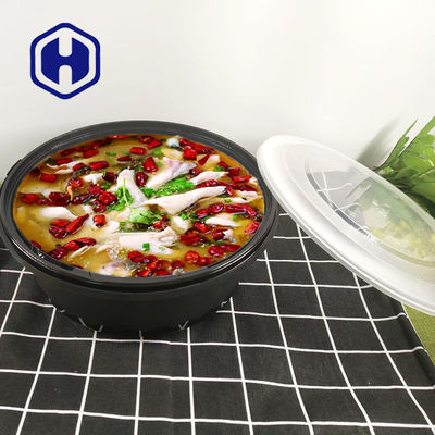 1100ml ফল লাঞ্চ ফ্রাইড চিকেন প্লাস্টিক সালাদ বাটি Lাকনা কাস্টম প্রিন্টিং সহ