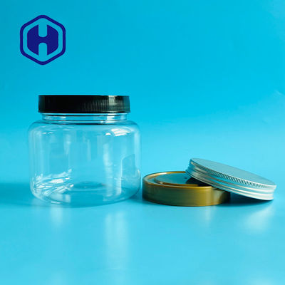 25OZ 750ml বৃত্তাকার বিস্কুট স্ক্রু idাকনা দিয়ে পরিষ্কার প্লাস্টিক কুকিজ জার