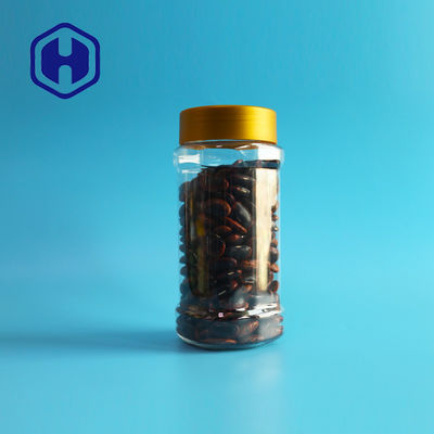 কফি পাউডার কর্নমিলের জন্য কাজু স্কোয়ার ক্র্যাকার পেট লিক প্রুফ প্লাস্টিক জার 30oz 900ml