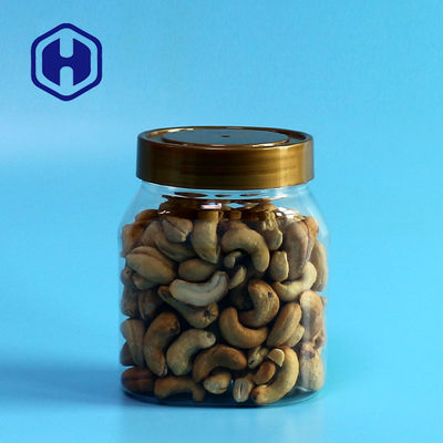 13.8oz স্ক্রু ঢাকনা 410ml লিক প্রুফ প্লাস্টিক জার খাদ্য নিরাপদ প্যাকেজিং ওভাল আকৃতি