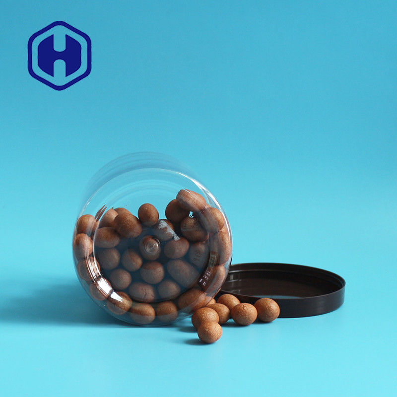 710ml 24oz লিক প্রুফ প্লাস্টিক প্যাকেজিং জার ওয়াইড মাউথ চিনাবাদাম পপকর্ন ফুড স্টোরেজ