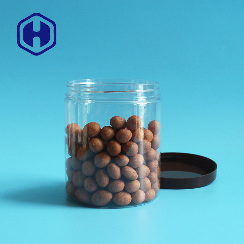 710ml 24oz লিক প্রুফ প্লাস্টিক প্যাকেজিং জার ওয়াইড মাউথ চিনাবাদাম পপকর্ন ফুড স্টোরেজ