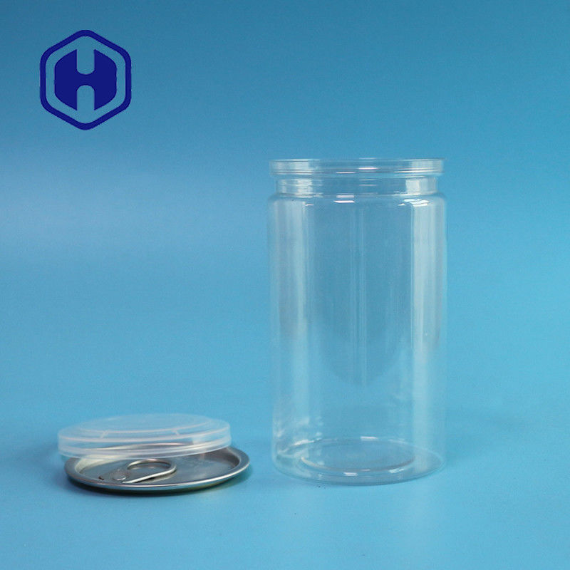 410ml 211# খাবার লিক প্রুফের জন্য সহজে খোলা খালি পরিষ্কার প্লাস্টিকের পোষা ক্যান