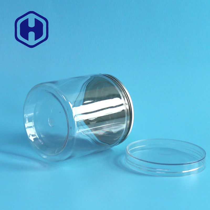 সহজ খোলা খালি প্লাস্টিক পিইটি ফুড ক্যান 360 মিলি শুকনো ফল শাকসবজি গোল স্ক্রু ঢাকনা বায়ুরোধী