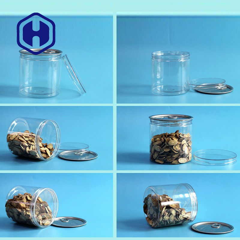 ওয়াইড মাউথ 309# 740ml টিনজাত খাবার PET প্লাস্টিক ক্যান অ্যালুমিনিয়াম Eoe স্ক্রু ক্যাপ সহ