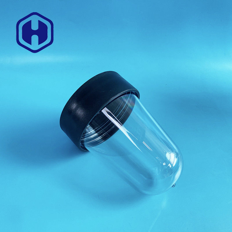 1000 মিলি পিইটি বোতল প্রিফর্ম 307# স্বচ্ছ স্ক্রু ঢাকনা প্লাস্টিকের ক্যান প্রাচীর পুরু প্রশস্ত মুখ 83mm