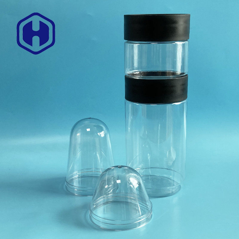 1000 মিলি পিইটি বোতল প্রিফর্ম 307# স্বচ্ছ স্ক্রু ঢাকনা প্লাস্টিকের ক্যান প্রাচীর পুরু প্রশস্ত মুখ 83mm