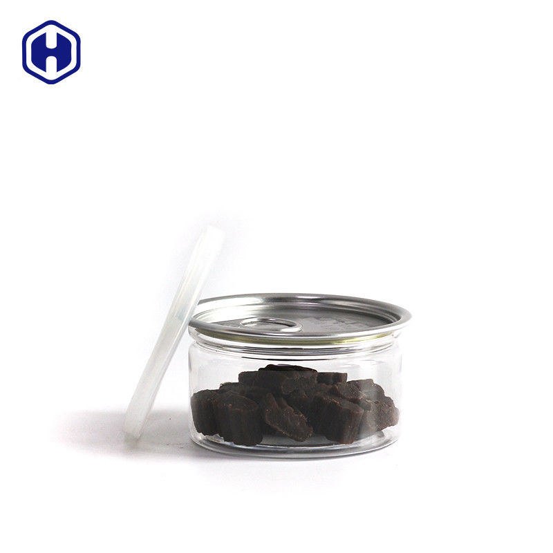 বায়ুরোধী ফুটোপ্রমাণ স্বচ্ছ পোষা প্রাণী সহজ খোলা ক্যান প্লাস্টিক / পোষা প্রাণী সহজ খোলা ক্যান সস জন্য