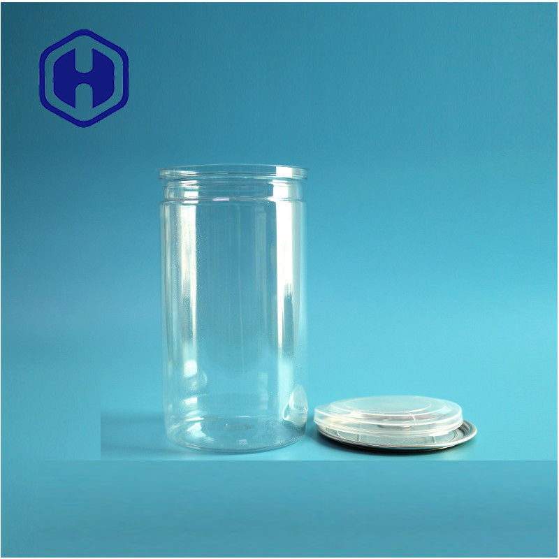 500 মিলি কাস্টমাইজড ডিজাইন স্ন্যাকস ফুড প্রোডাক্ট পুনরায় ব্যবহারযোগ্য পিইটি প্লাস্টিকের ক্যান খাদ্য প্যাকেজিংয়ের জন্য