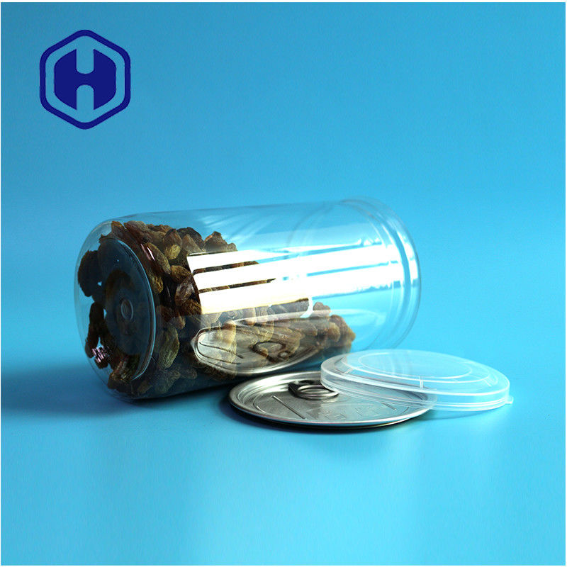 500 মিলি কাস্টমাইজড ডিজাইন স্ন্যাকস ফুড প্রোডাক্ট পুনরায় ব্যবহারযোগ্য পিইটি প্লাস্টিকের ক্যান খাদ্য প্যাকেজিংয়ের জন্য