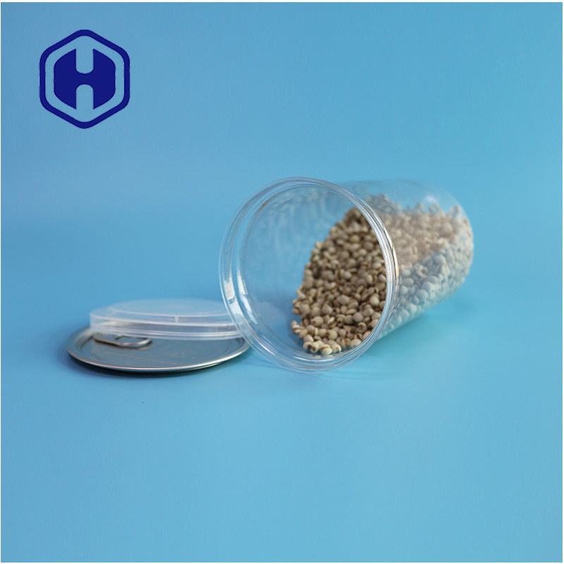 সামুদ্রিক ফল বাদাম খাদ্য নিরাপদ স্বচ্ছ পুনর্ব্যবহারযোগ্য রাউন্ড পিইটি সহজ খোলা শেষ সঙ্গে খাদ্য ক্যান