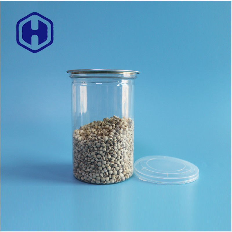 সামুদ্রিক ফল বাদাম খাদ্য নিরাপদ স্বচ্ছ পুনর্ব্যবহারযোগ্য রাউন্ড পিইটি সহজ খোলা শেষ সঙ্গে খাদ্য ক্যান