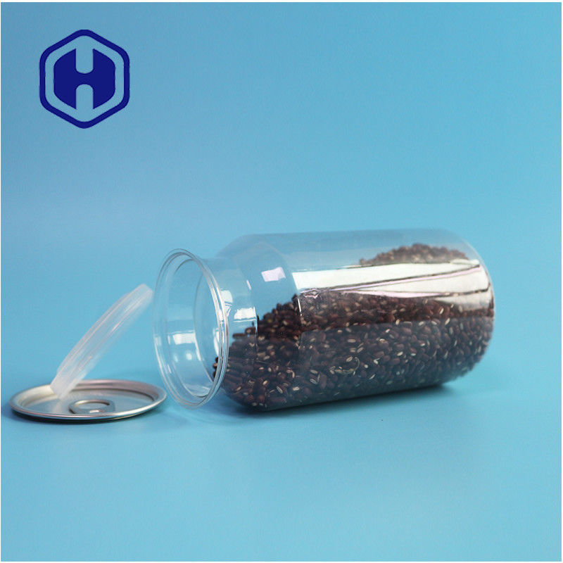 শুকনো খাবার এবং মশলা জন্য পরিষ্কার পিইটি প্লাস্টিকের ক্যান ফাঁস-প্রমাণ এবং সহজ খোলা নকশা সঙ্গে