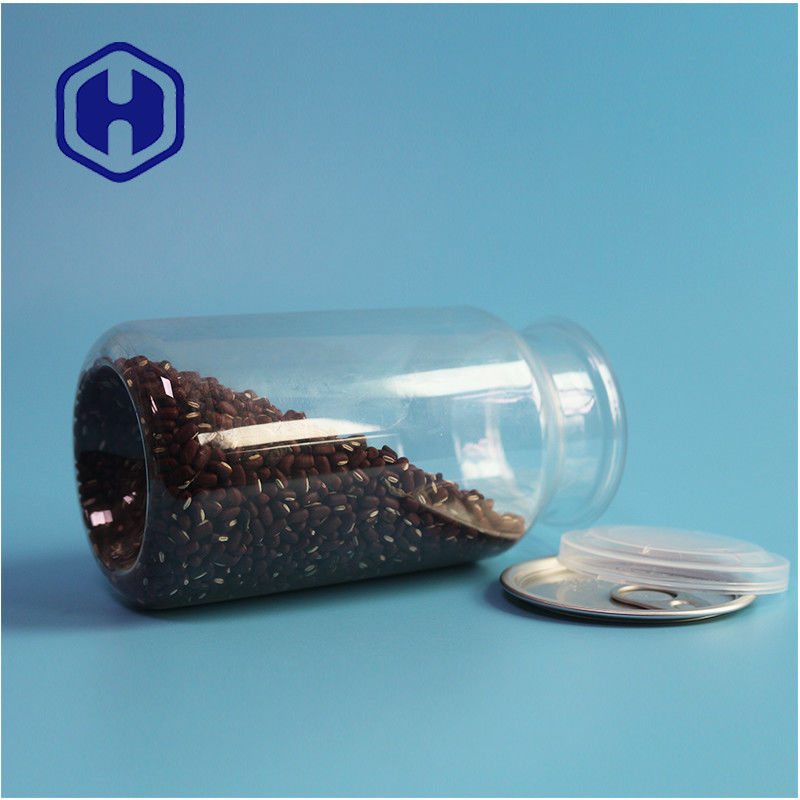 শুকনো খাবার এবং মশলা জন্য পরিষ্কার পিইটি প্লাস্টিকের ক্যান ফাঁস-প্রমাণ এবং সহজ খোলা নকশা সঙ্গে