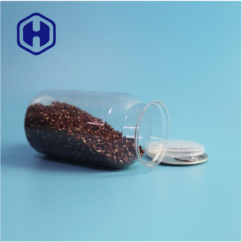 শুকনো খাবার এবং মশলা জন্য পরিষ্কার পিইটি প্লাস্টিকের ক্যান ফাঁস-প্রমাণ এবং সহজ খোলা নকশা সঙ্গে