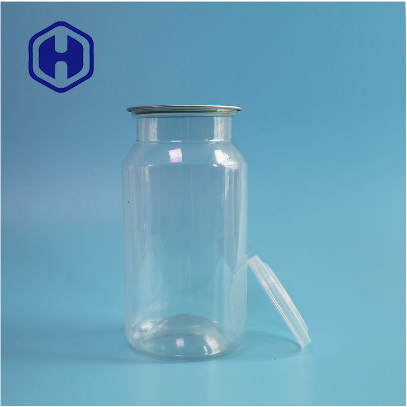 শুকনো খাবার এবং মশলা জন্য পরিষ্কার পিইটি প্লাস্টিকের ক্যান ফাঁস-প্রমাণ এবং সহজ খোলা নকশা সঙ্গে