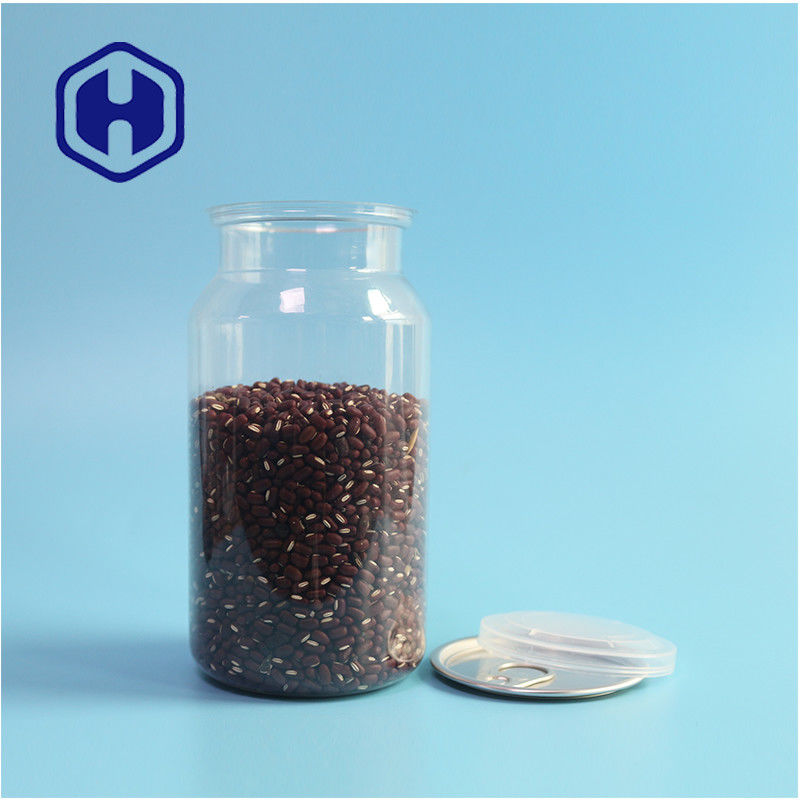 শুকনো খাবার এবং মশলা জন্য পরিষ্কার পিইটি প্লাস্টিকের ক্যান ফাঁস-প্রমাণ এবং সহজ খোলা নকশা সঙ্গে