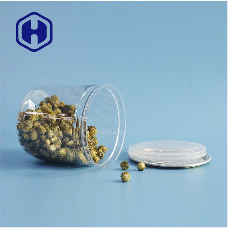 সুপারমার্কেট প্যাকেজিং বায়ুরোধী ফুটোপ্রমাণ পিইটি সহজ খোলা lids সঙ্গে প্লাস্টিক কুকি ক্যানস্টার